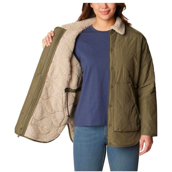 Columbia Women's Birchwood Quilted Jacket NWOT GREEN SIZE S - Picture 4 of 10